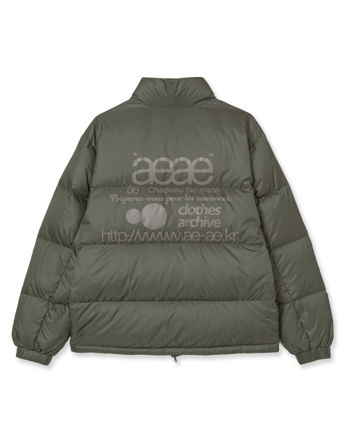 WEB LOGO DOWN JACKET [WARM GREY]