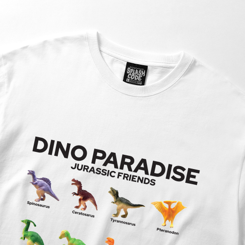 Белый лонгслив - Dino Paradise