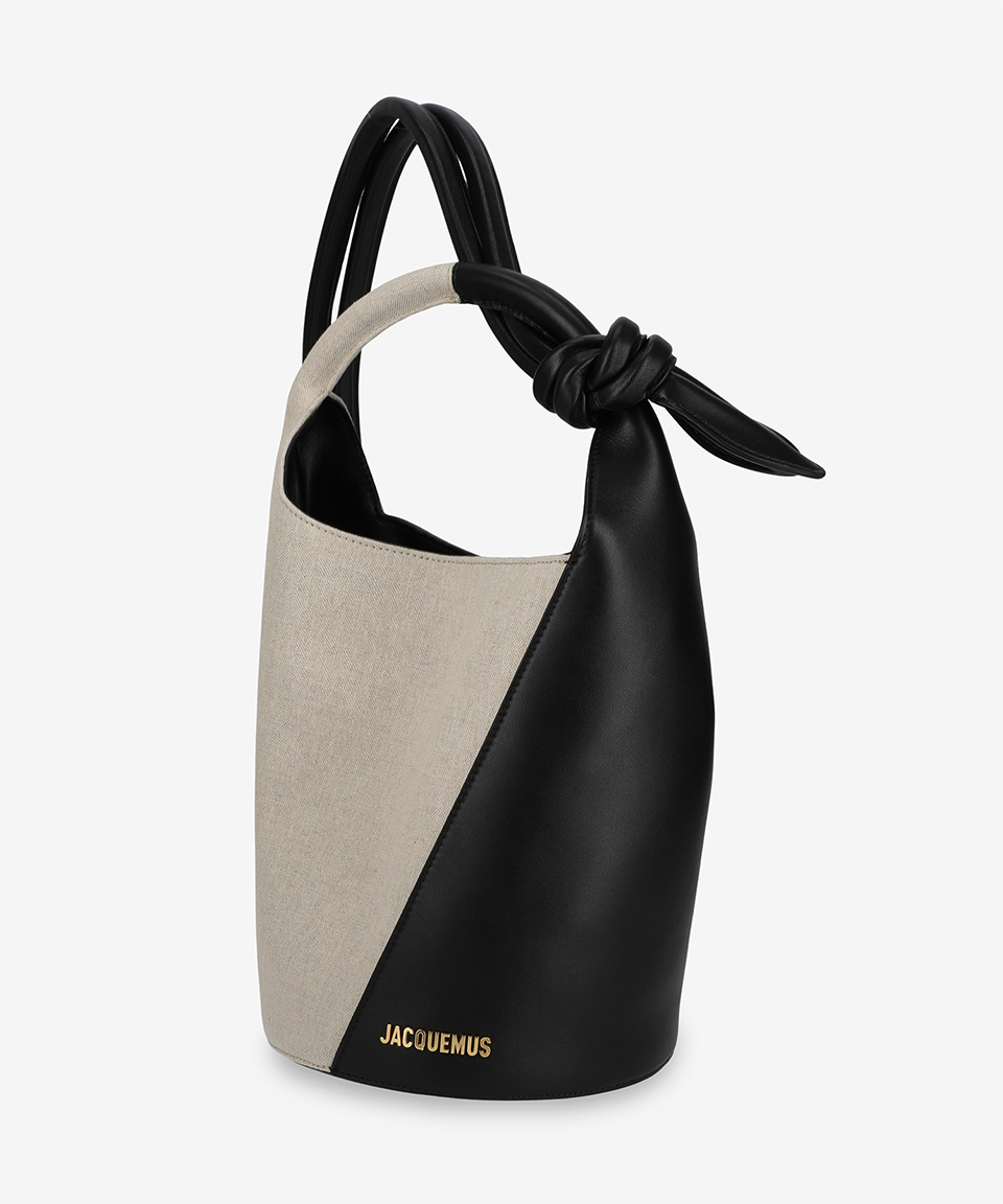 ★JACQUEMUS★ Le Petit Tourni Tote Bag Black Grey 245BA36630 Jacquemus Le Petit Tourni Tote Bag In Black | ModeSens