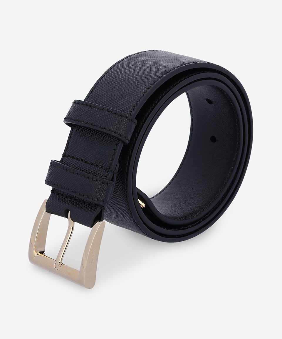 ★PRADA★ Triangle Logo Saffiano Belt Black 1CC545053F0002 1 16123793_37180048_600.jpg