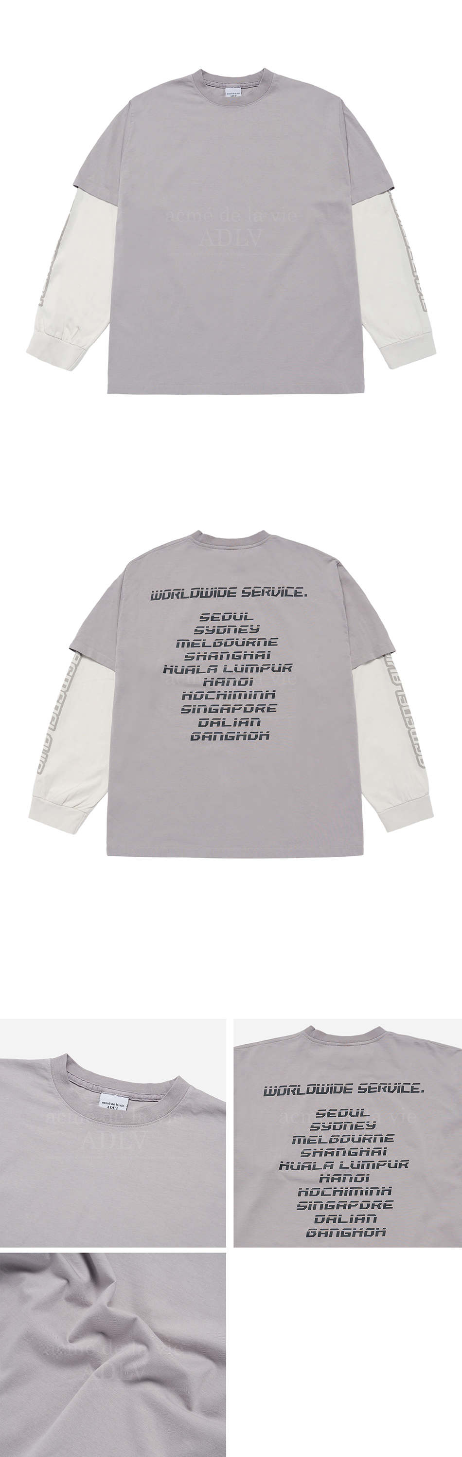 MUSINSA | acmé de la vie DOUBLE LAYER WAFFLE LONG SLEEVE