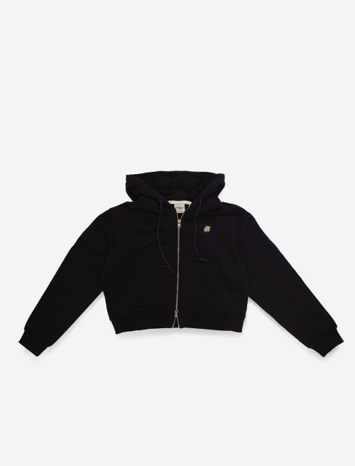 Onda Hooded Zip Up Black