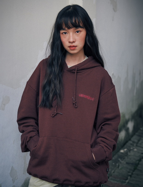 Ziii Print Hoodie Brown