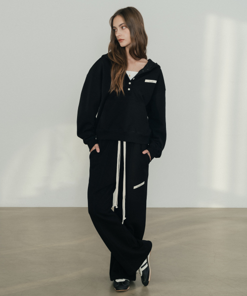 (W) Женское хлопковое худи Tailor (Black)