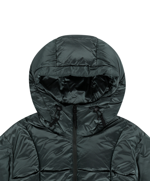 Faded Goose Down Short Puffer — Khaki
