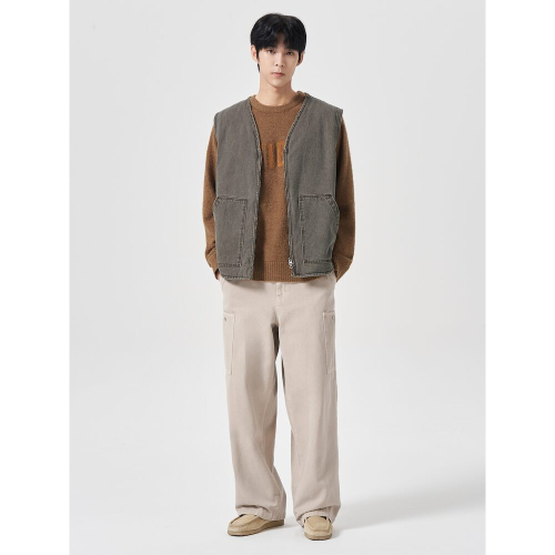 Утепленный жилет из хлопка Khaki