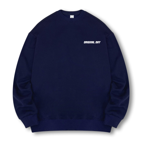 Свитшот с принтом Strawberry [Navy] (на флисе или без)