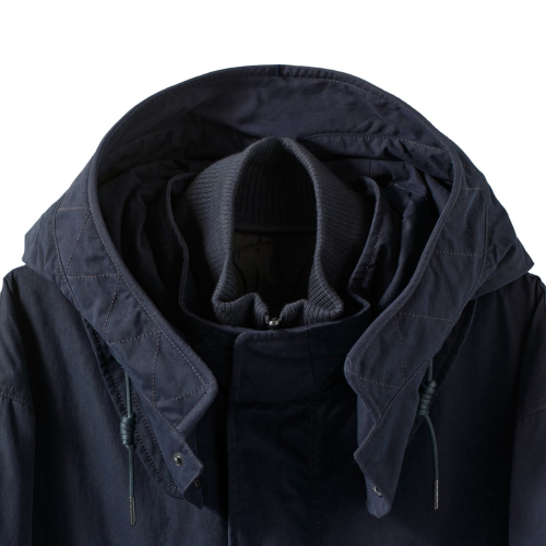 GREENFORD DETACHABLE LINER LONG FIELD JACKET - D/NAVY (P244MCT510)