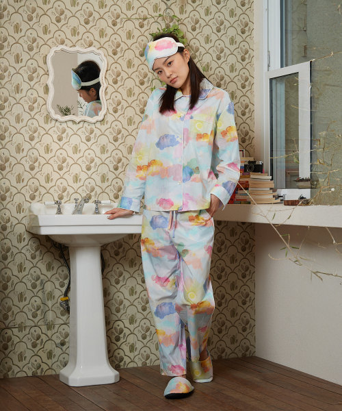 [COTTON] Watercolor Sky Cotton Pajama Set