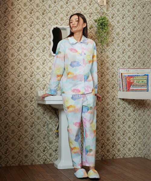 [COTTON] Watercolor Sky Cotton Pajama Set