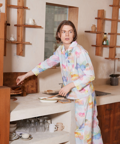 [COTTON] Watercolor Sky Cotton Pajama Set