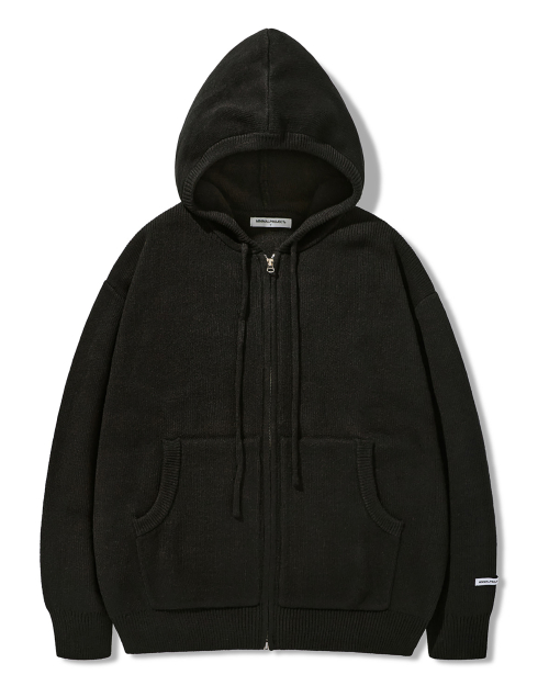 Двусторонняя вязаная зипка MNG107 [BLACK]
