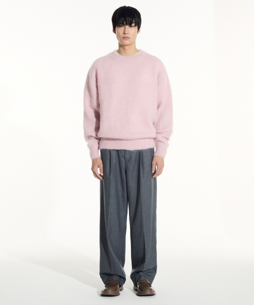 Круглый джемпер из мохера (Pink)