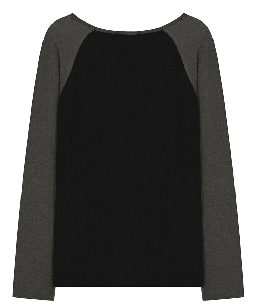 Прозрачный лонгслив реглан BLACK CHARCOAL