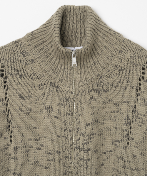 Худи на молнии с высоким горлом Dust [Khaki Brown]