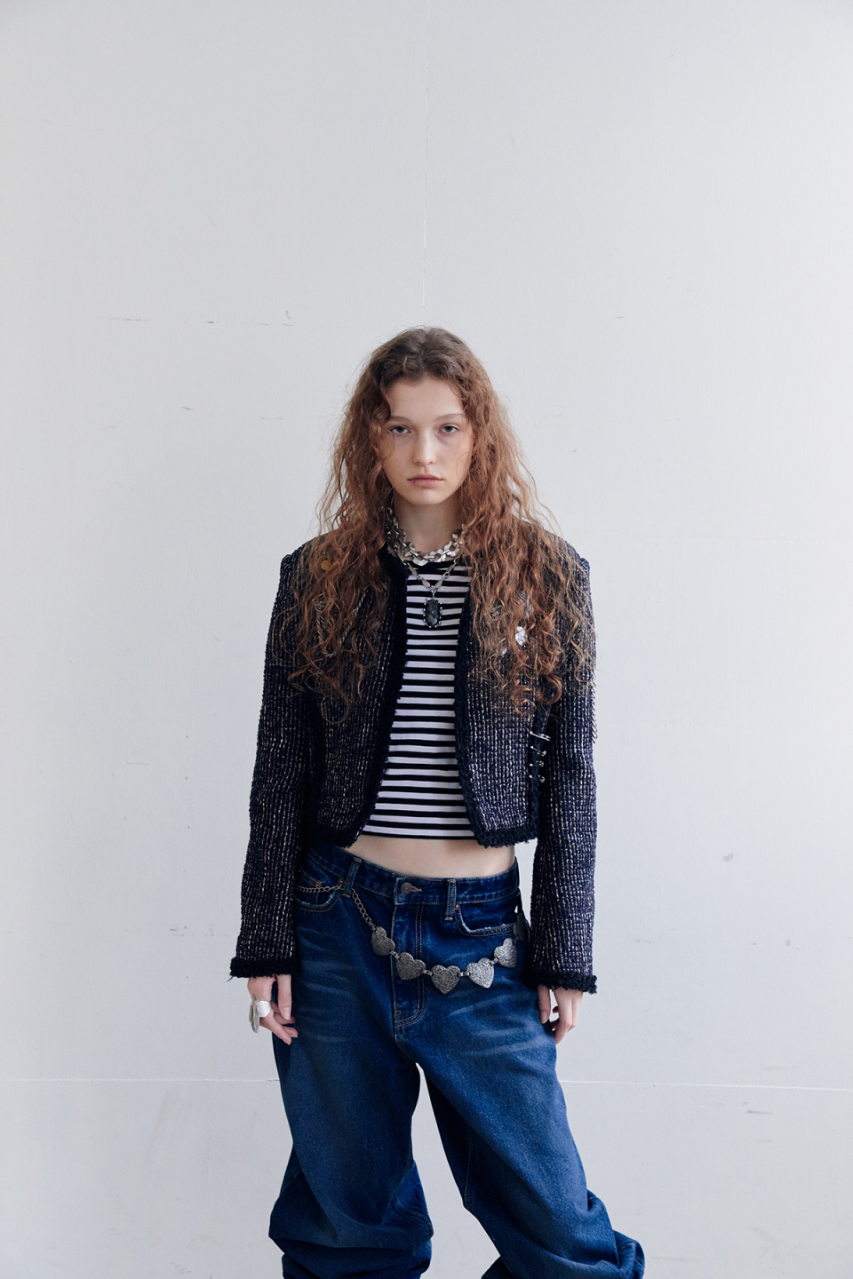 MUSINSA公式 | DARED CURLY TRIMMING TWEED JACKET
