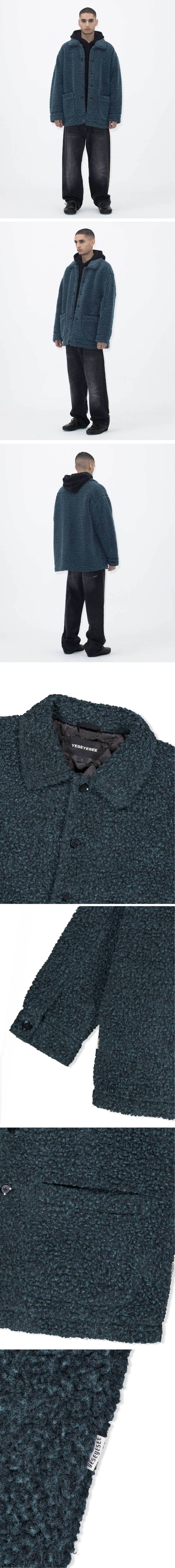 MUSINSA公式 | YESEYESEE Sherpa Fleece Jacket Light Blue