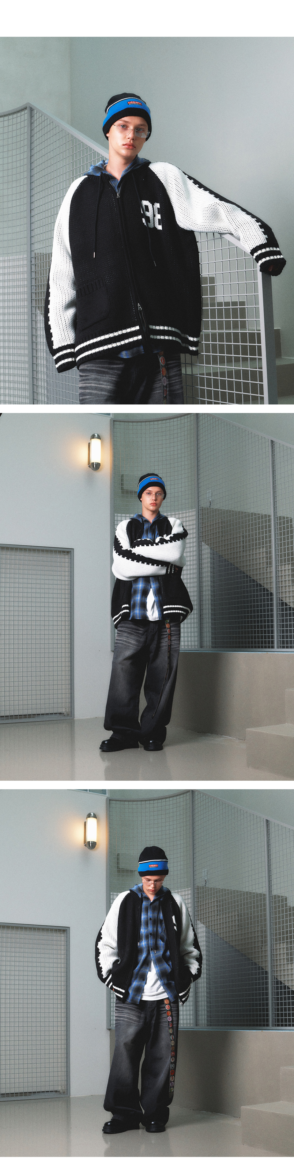 MUSINSA | MAINBOOTH Windows 98 Sukajan Sweater(BLACK)
