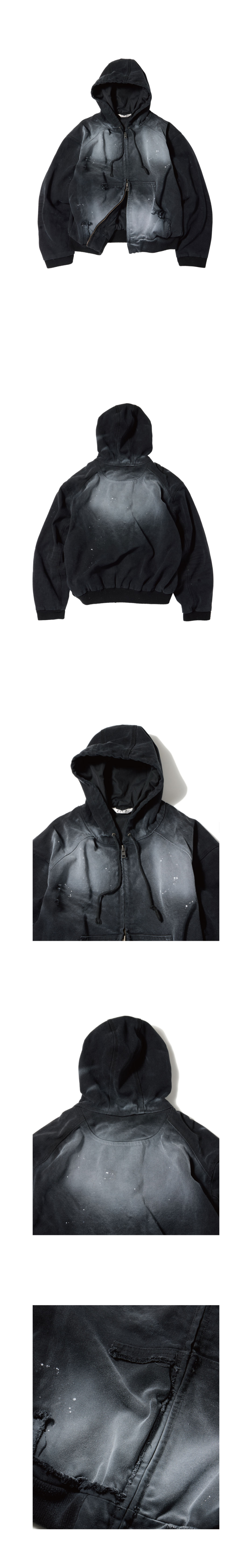 REWORK VINTAGE HOOD JACKET (BLACK) 상세 이미지 1