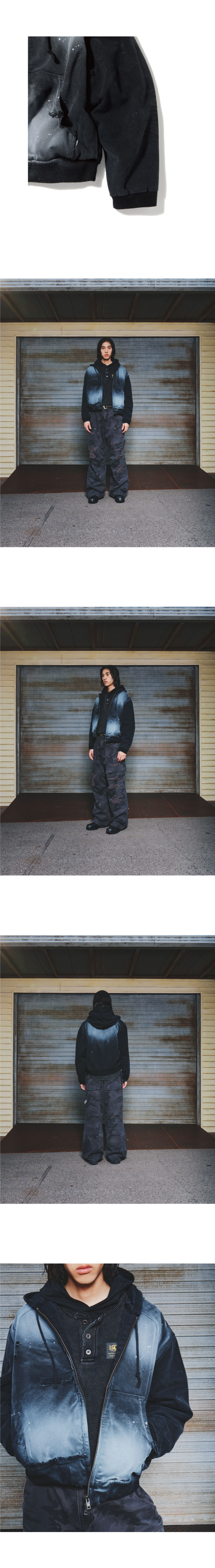 REWORK VINTAGE HOOD JACKET (BLACK) 상세 이미지 2