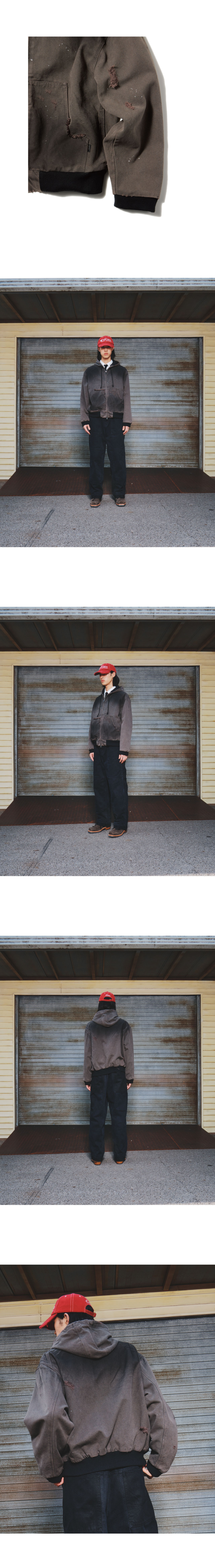 REWORK VINTAGE HOOD JACKET (BROWN) 상세 이미지 2
