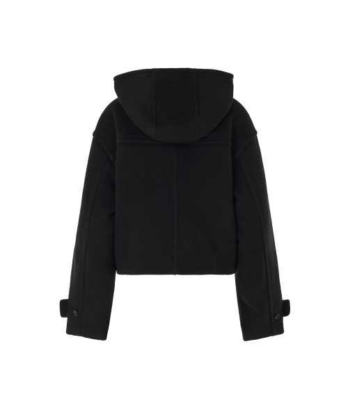 Женский короткий дафлкот Black