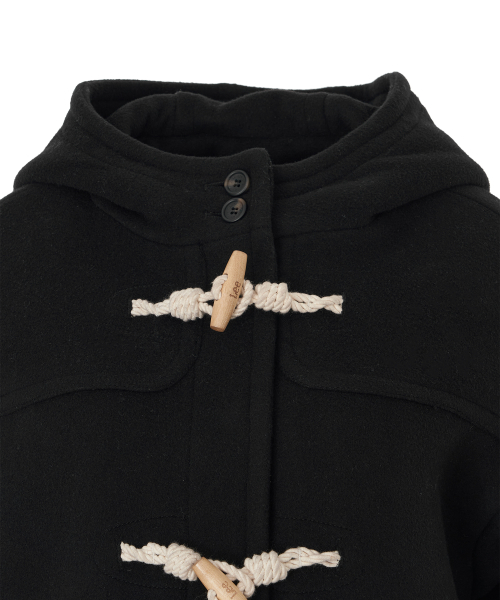 Женский короткий дафлкот Black