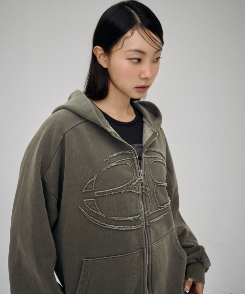 Advanced Pigment Symbol Logo худи-зип Khaki