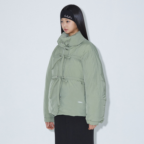 RIBBON OVERSIZED DOWN JACKET KHAKI BQ4NZ001