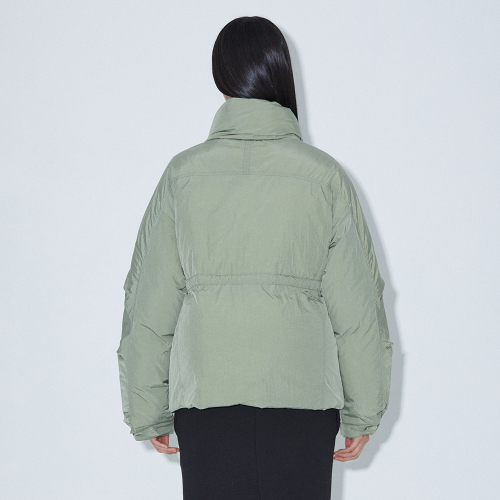 RIBBON OVERSIZED DOWN JACKET KHAKI BQ4NZ001