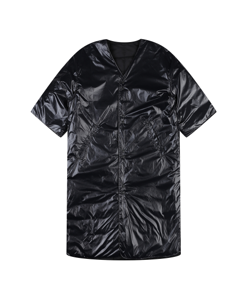 W QUILTED ROUND NECK LINING (BLACK)