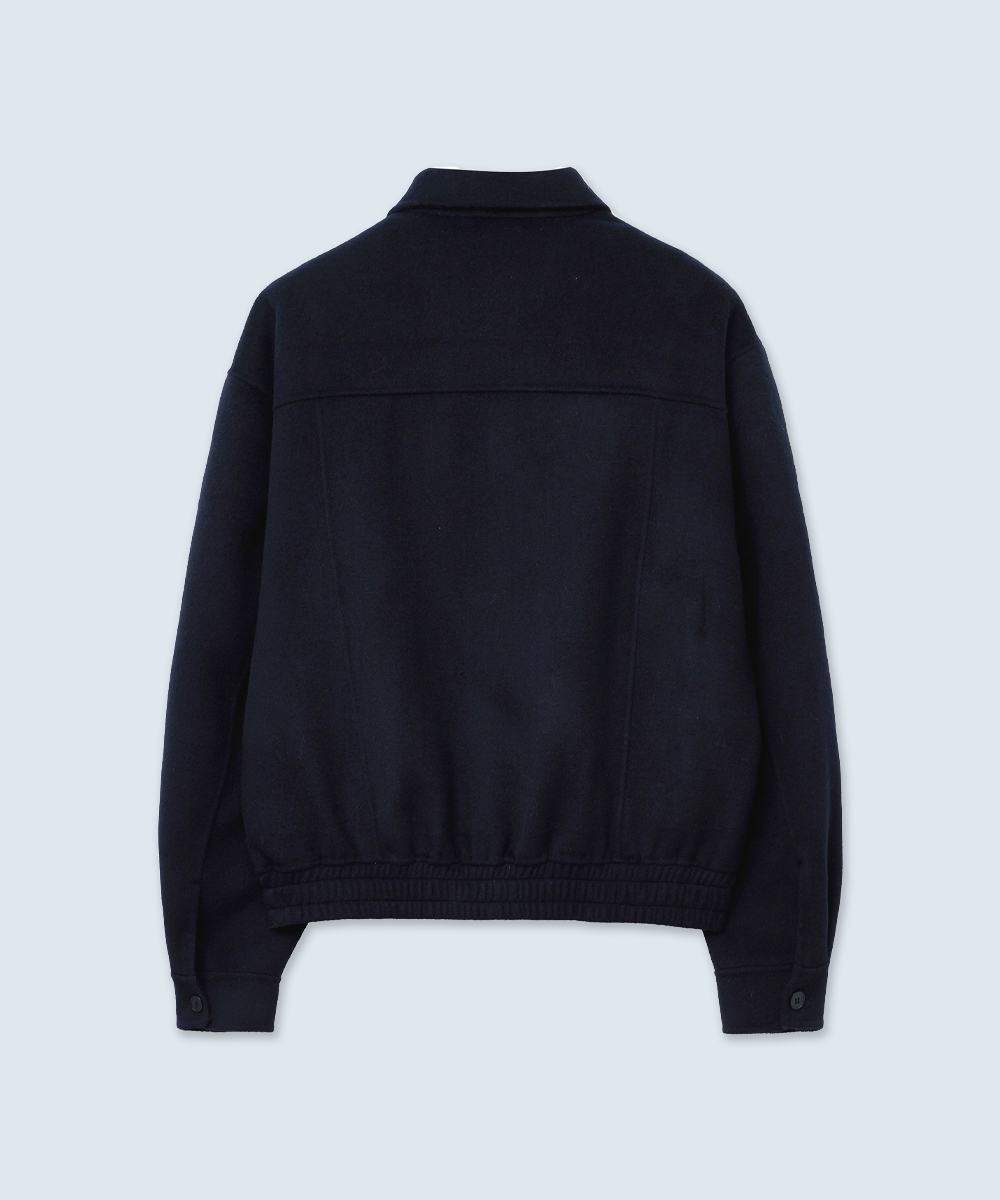 Patch Pocket Wool Blouson_Navy