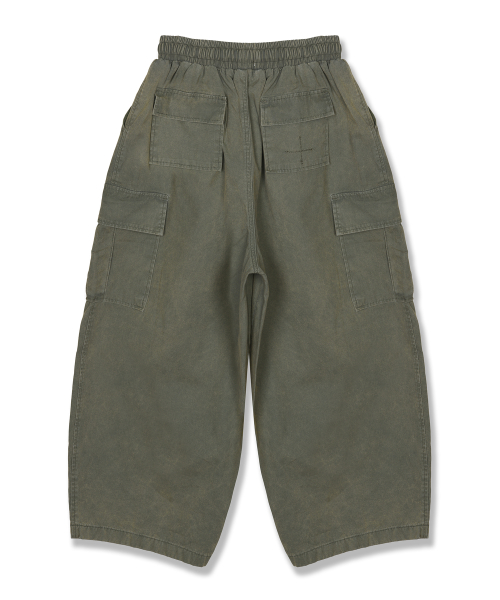 Garment Dye винтажные широкие брюки (Khaki)