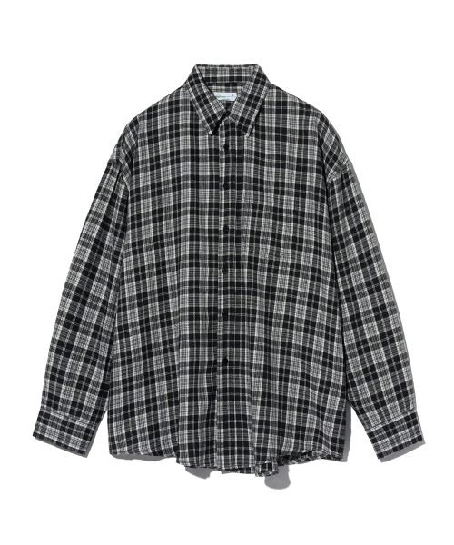 Свободная фланелевая рубашка в клетку 87-STAN130 Black