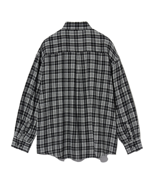 Свободная фланелевая рубашка в клетку 87-STAN130 Black