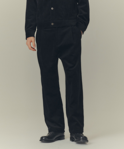 Вельветовые брюки Relaxed Fit с одной складкой - 2color