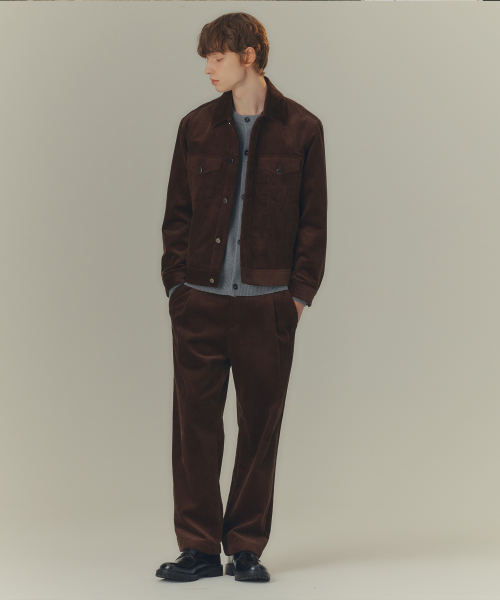 Вельветовые брюки Relaxed Fit с одной складкой - 2color