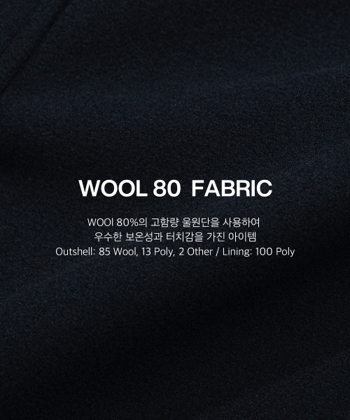 [WOOL 80] Женское полупальто-дафл оверсайз с капюшоном из шерсти Navy