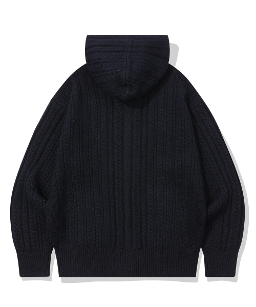 Двусторонняя зип-худи фактурной вязки Essential (Navy)