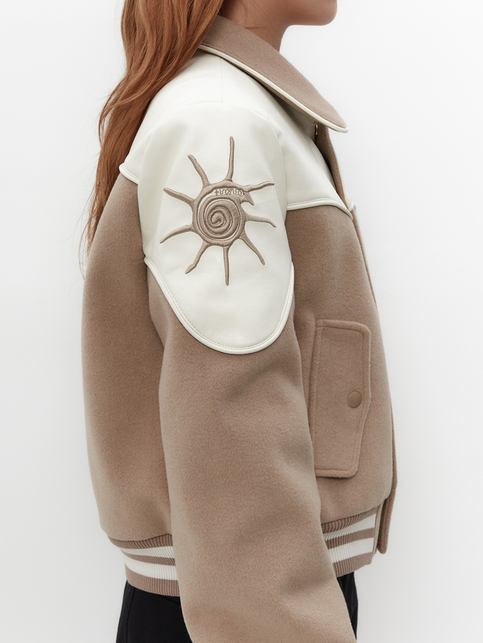【TUOMIO】WESTERN VARSITY JACKET★韓国人気★ 追跡付 MUSINSA公式 | TUOMIO WESTERN VARSITY JACKET [BEIGE]