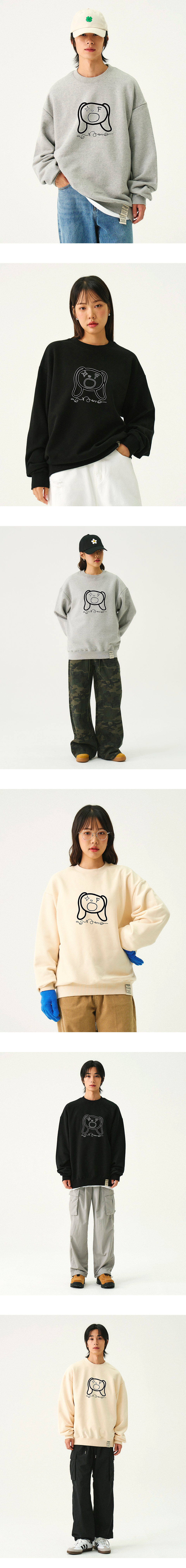 【GRAVER】24FW★ Baba Lettering Sweatshirt Small lettering sign sweatshirt - GRAVER | 60% - Asian