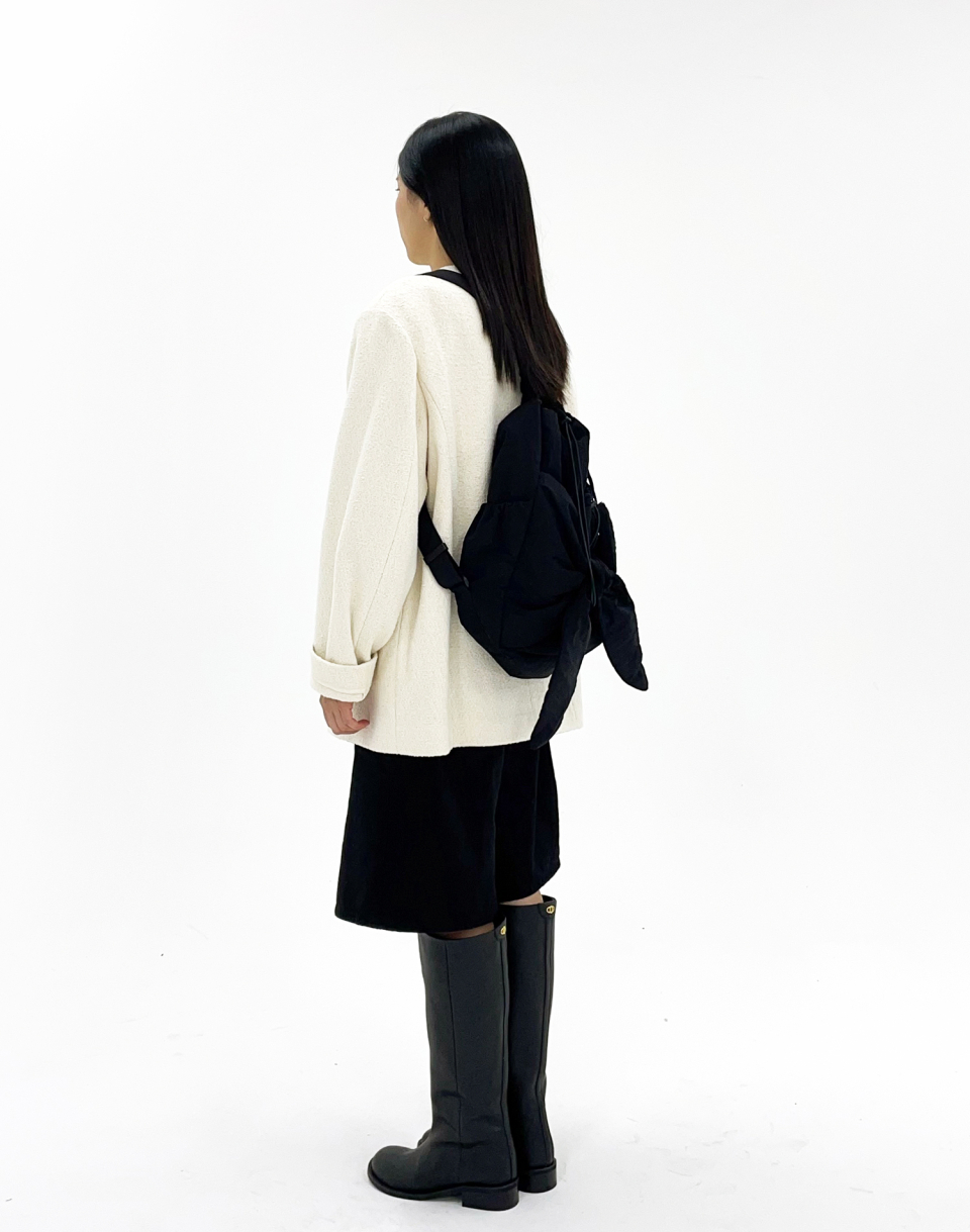 ★athe★ RUBAN Black Ribbon Petite Backpack and Shoulder Bag MUSINSA | ATHE Ruban Backpack And Shoulder Bag Small Black