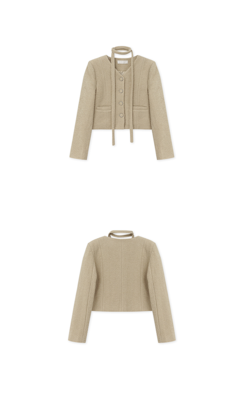 【RE_L】CURD TWEED JACKET MUSINSA | RE L Curd tweed jacket (beige)