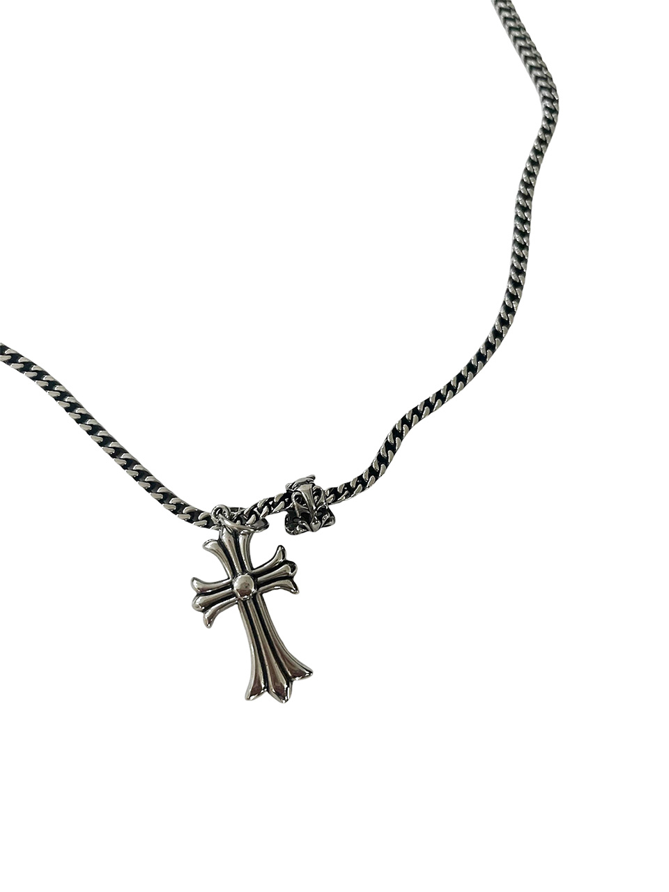 SK8ER ROCK ■ Two Crosses Surgical Steel Necklace ネックレス MUSINSA | SK8ER ROCK Two Crosses Surgical Steel Necklace