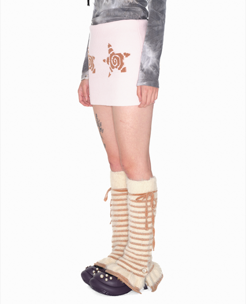 Knit band skirt & shorts_pink