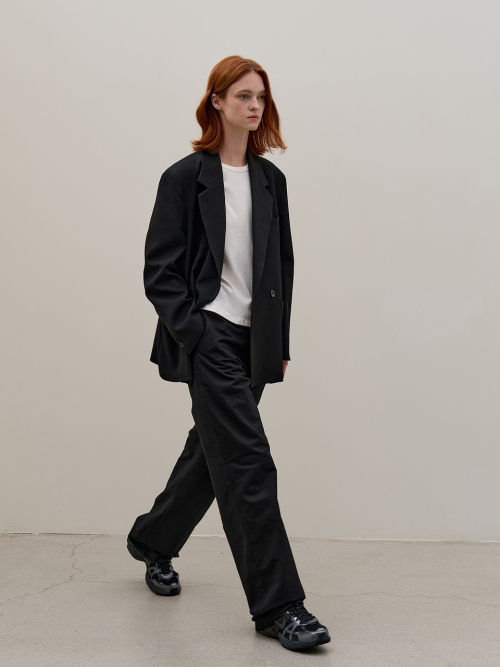DOUBLE BUTTON JACKET BLACK