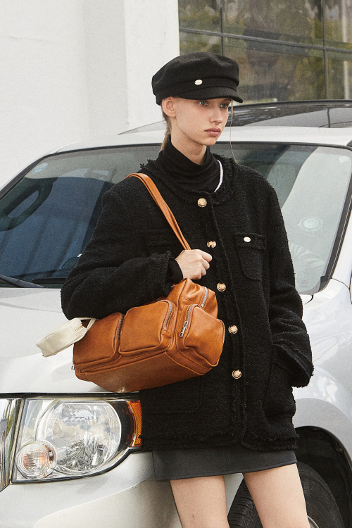 OVERFIT TWEED JACKET BLACK