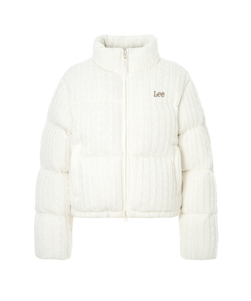 Женский вязаный короткий пуховик Ivory
