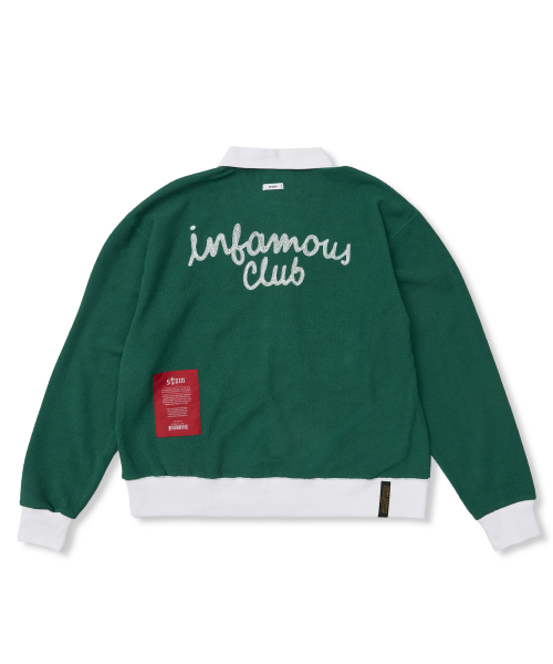 Infamous Club Insideout Oversized Collar T-shirts Green