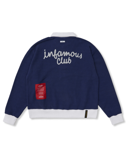Infamous Club Insideout Oversized Collar T-shirts Navy